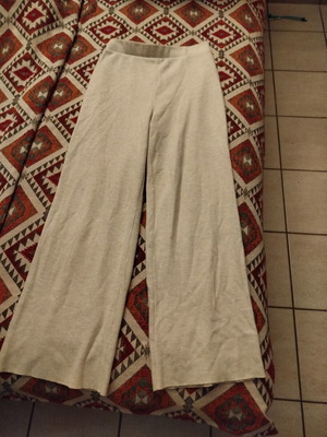 Zara πλεκτή παντελόνα wide leg μπεζ μέγεθος M σαν καινούργιο