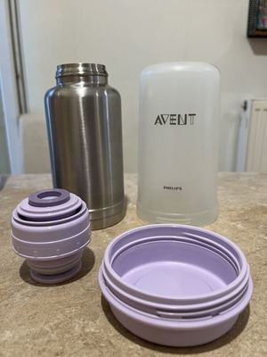 Philips Avent Thermos and Bain-Marie used, 500 ml stainless steel