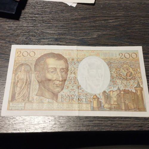 200 French francs used with Montesquieu portrait