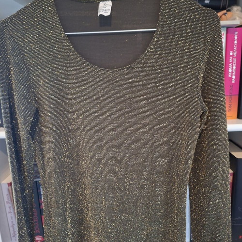 Sequin shirt used, semi-transparent bronze shades with shine