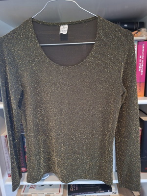 Sequin shirt used, semi-transparent bronze shades with shine