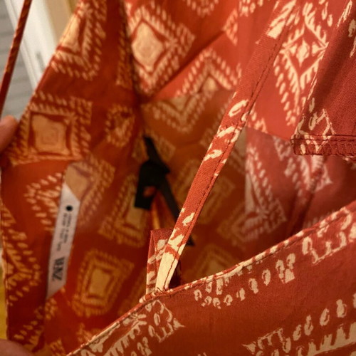 Zara long jumpsuit new with geometric patterns, size L