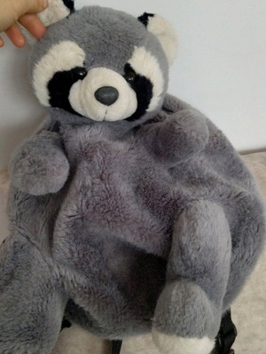 Raccoon fur bag used