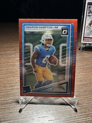 Omarion Hampton 2025 Donruss Optic Preview Red Prizm Wave Card new