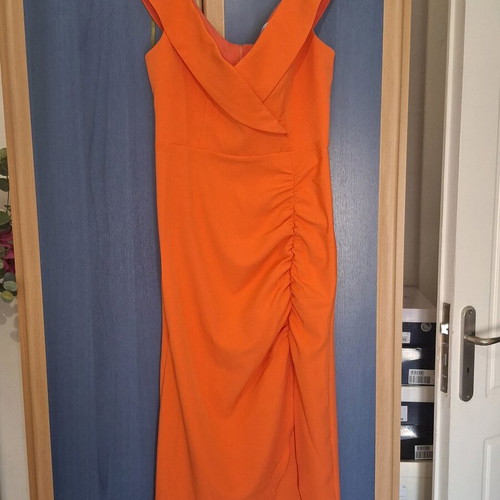 Desiree dress coral color, straight cut, like new