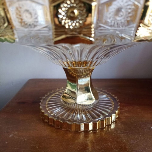 Bohemian Crystal Bowl used with Gilded Designs 22cm Diameter