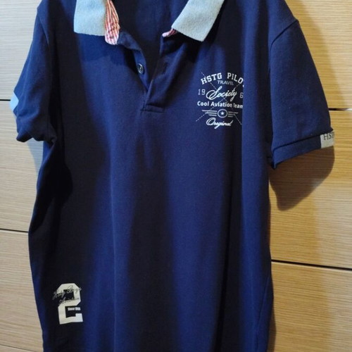 Hashtag Polo Shirt Blue Like New, 12 Years