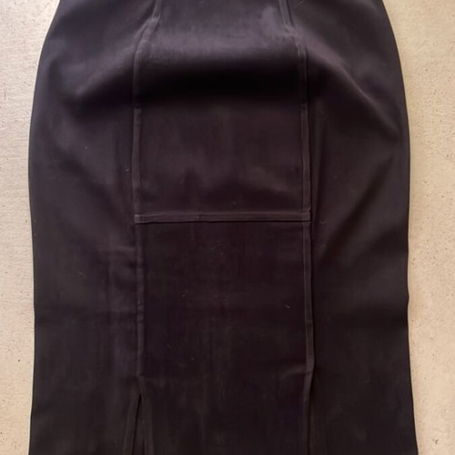 Vintage handmade velvet blue-black midi skirt like new, size S