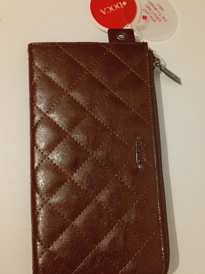 Doca leather wallet brown new with strap
