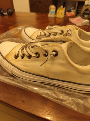 Converse All Star vintage sneakers off white cream US 7.5 EU 38