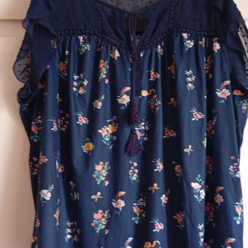 Plus Size Shein Blue Blouse 4XL Like New