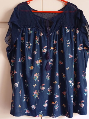 Plus Size Shein Blue Blouse 4XL Like New
