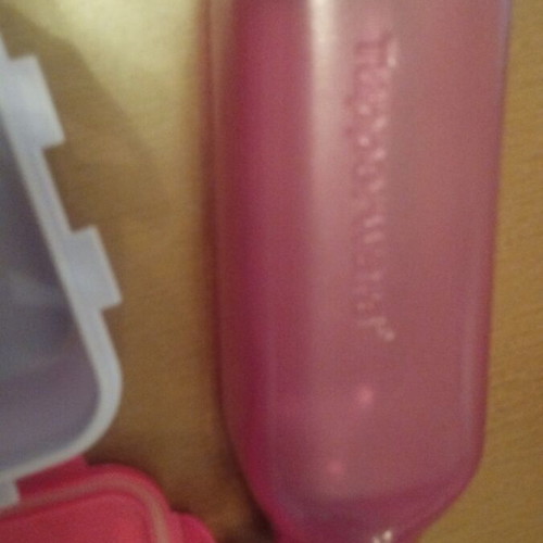 Tupperware water bottle and Barbie food container like new set