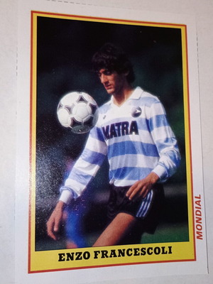 Enzo Francescoli 1986 Mondial rare collectible card like new