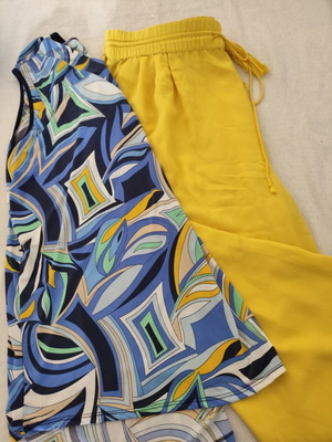 Zara summer set XXL with palazzo pants and blouse like new