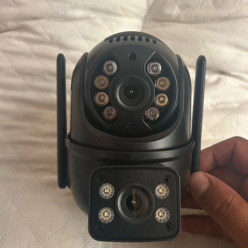 Wifi dual camera 3MP new with color night vision and motion detection