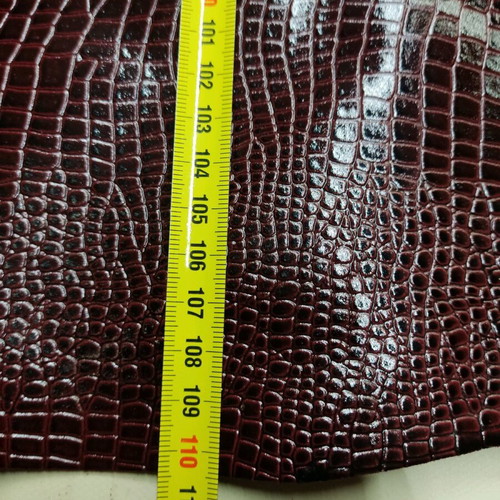 Genuine 2mm leather with pressed crocodile pattern like new, 6 pieces