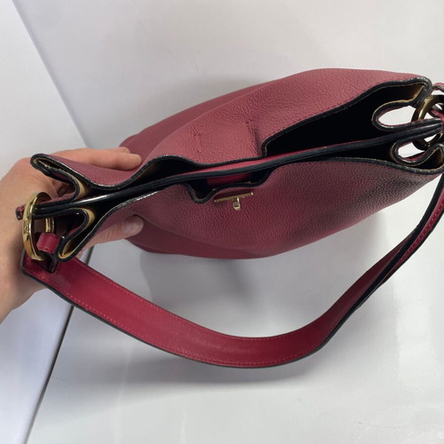 MCM leather shoulder bag like new, red