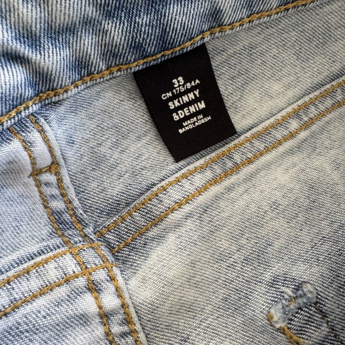 Men's ripped denim jeans light blue, like new