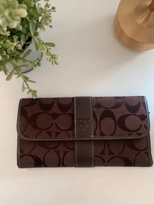 Coach δερμάτινο vintage πορτοφόλι σαν καινούργιο, καφέ