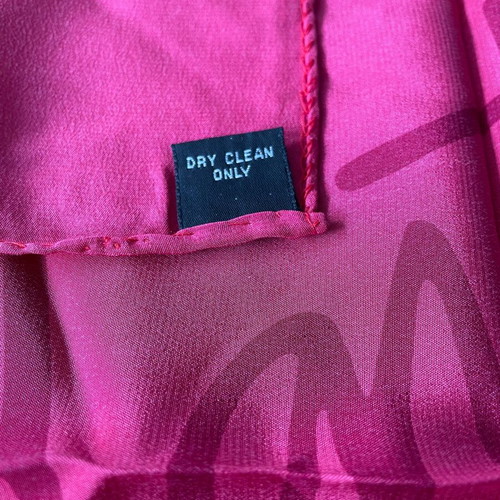 Montana silk scarf new, fuchsia with red