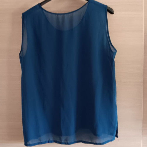 Women's sleeveless blouse blue used, sizes L and XL