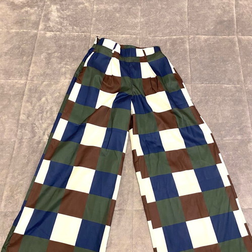 Shein checked pants size S like new, multicolor green