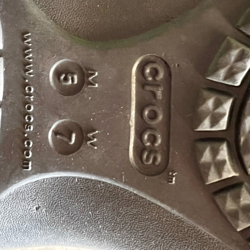 Crocs sandals 37-38 gray with green like new