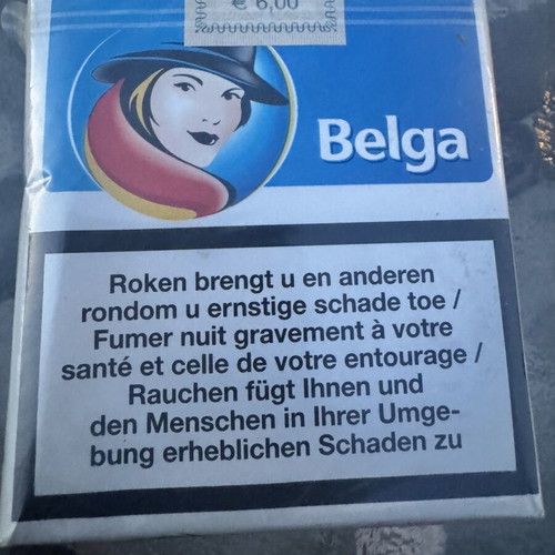 Belga sealed collectible with strong warning