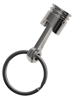 Car piston keychain, silver
