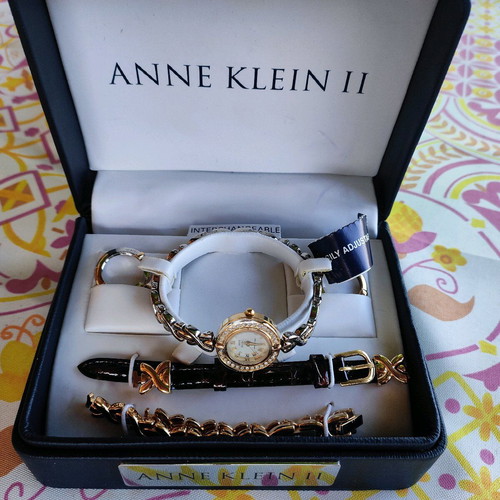 Anne Klein women's watch new with 3 interchangeable faces and straps