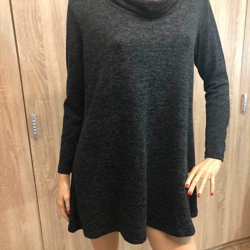 Blousedress size L like new, black and grey