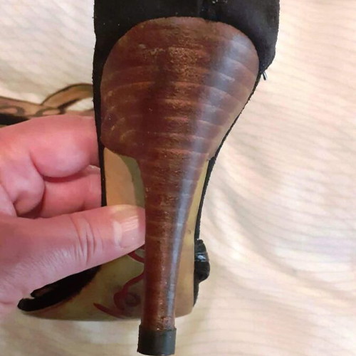 Replay sandals like new with stiletto heel and wood effect