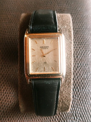 Orient vintage wristwatch used with leather nos strap