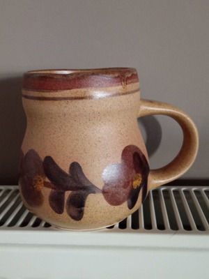 Κούπα πήλινη μεγάλη καινούργια χειροποίητη 400 ml