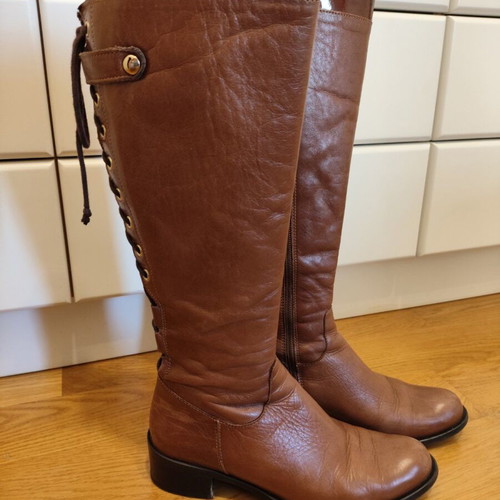 New Matic women's leather riding boots size 36, like new, brown