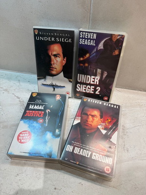 Steven Seagal collection 4 used VHS tapes, English versions without subtitles