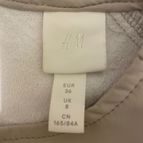 H&M women's beige leather dress like new