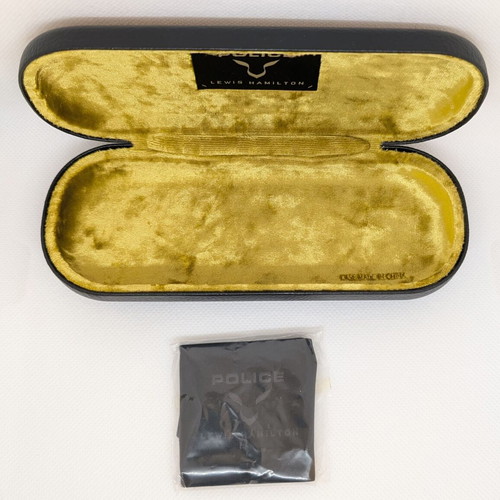 Lewis Hamilton Police sunglasses case new black with card and cloth