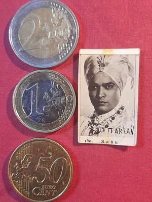 Sabu vintage Tarzan cigarette advertising card, collectible