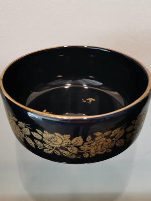 Porcelain cup/bowl vintage used with 24k gold decoration