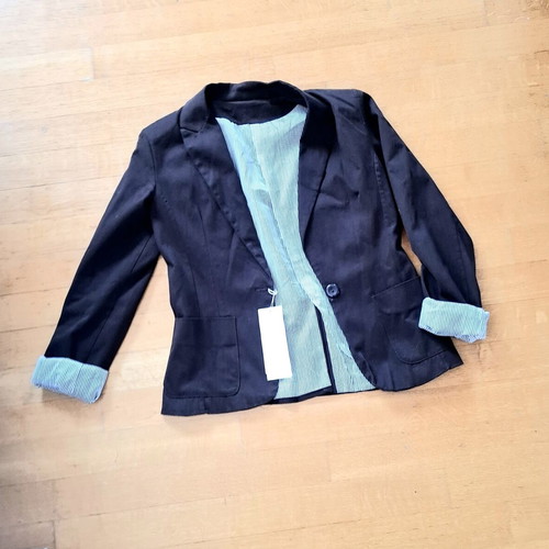 Assos Brown Blazer with Blue Stripes Size M Medium New