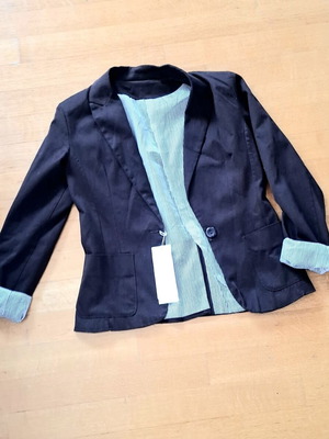 Assos Brown Blazer with Blue Stripes Size M Medium New