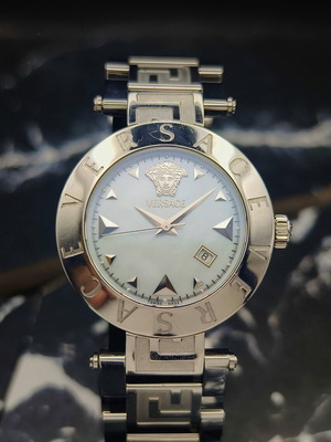Versace Swiss Made Mother of Pearl Watch used, Ref. XLQ99