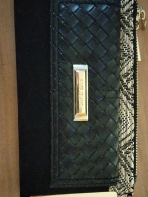 River Island wallet like new, black with multiple compartments