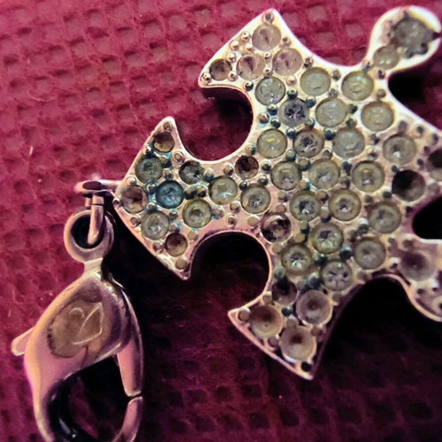 Swarovski puzzle used for necklace or bracelet, silver plated