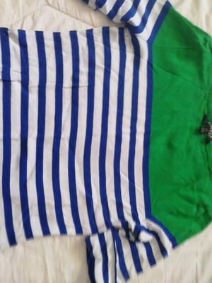 Ralph Lauren 3/4 Sleeve Shirt like new, green and blue stripes, size S