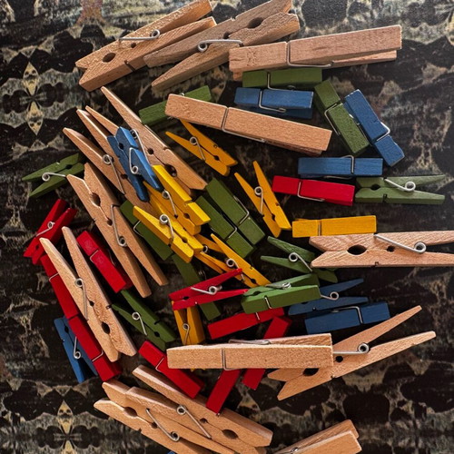Wooden decorative clothespins pack like new