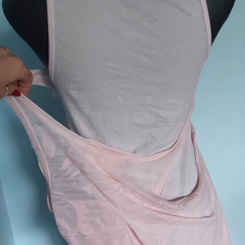 Two-layer tunic used, pink, unisize, casual style