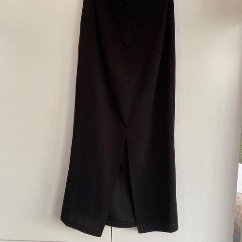 Y2K Vintage Black Maxi Skirt with Back Slit Like New